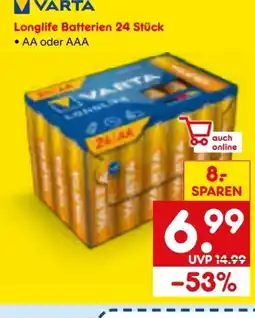 Netto Marken-Discount Varta Batterien Longlife AAA Angebot