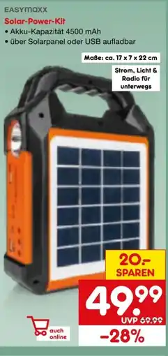 Netto Marken-Discount easy! MAXX Solar Power Kit Angebot