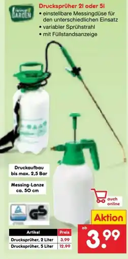Netto Marken-Discount Living Garden Drucksprüher Angebot