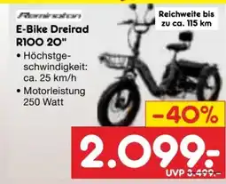 Netto Marken-Discount Remington E-Bike Dreirad R100 20 Angebot
