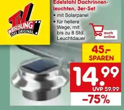 Netto Marken-Discount easy! MAXX Edelstahl-Dachrinnenleuchten Angebot