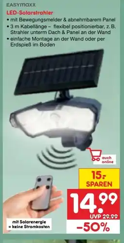 Netto Marken-Discount easy! MAXX LED-Solarstrahler Angebot