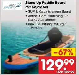 Netto Marken-Discount ArtSport Stand Up Paddle Board Angebot