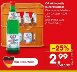 Netto Marken-Discount Q4 Aktivquelle Mineralwasser Angebot