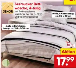 Netto Marken-Discount Dekor Bettwäsche Seersucker Angebot