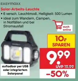 Netto Marken-Discount easy! MAXX Solar-Arbeitsleuchte Angebot
