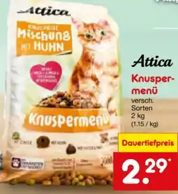 Netto Marken-Discount Attica Knuspermenü Katzennahrung Angebot