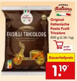 Netto Marken-Discount Mondo Italiano Fusilli Tricolore Angebot