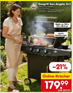 Netto Marken-Discount El Fuego Gasgrill San Angelo Angebot