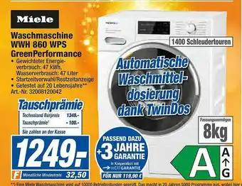 expert Techno Land Miele Waschmaschine Wwh 860 Wps Greenperformance Angebot