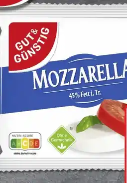 Scheck-in-Center Gut & Günstig Mozzarella Angebot