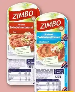 REWE Zimbo Zwiebelmettwurst Angebot