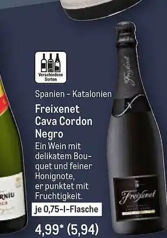 METRO Spanien - Katalonien Freixenet Cava Cordon Negro Angebot