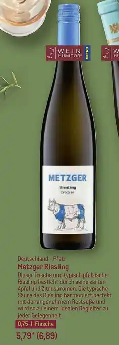 METRO Deutschland - Pfalz Metzger Riesling Angebot