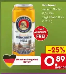 Netto Marken-Discount Paulaner Alkoholfrei Angebot