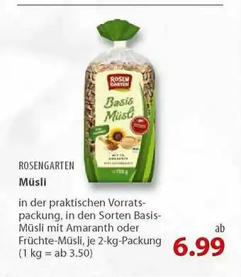 basic Rosengarten Müsli Angebot