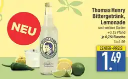 E-Center Thomas Henry Bittergetränk, Lemonade Angebot