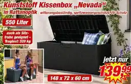 Posten Börse Kunststoff Kissenbox ,,Nevada" in Rattanoptik Angebot