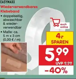 Netto Marken-Discount easy! MAXX Wiederverwendbares Klebeband Angebot