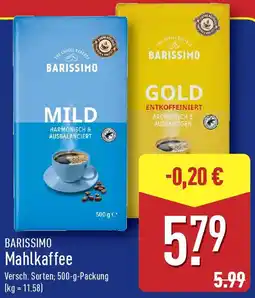 Aldi Nord BARISSIMO Mahlkaffee Angebot