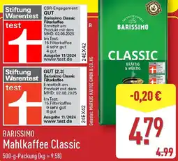 Aldi Nord BARISSIMO Mahlkaffee Classic Angebot