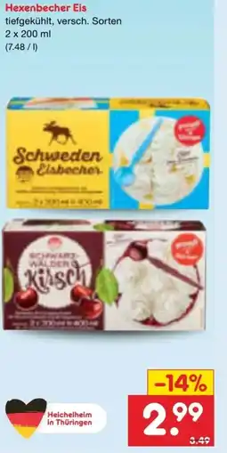 Netto Marken-Discount Hexen-Eis Hexenbecher Eis Angebot