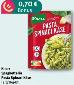 REWE Knorr Spaghetteria Pasta Spinaci Käse Angebot
