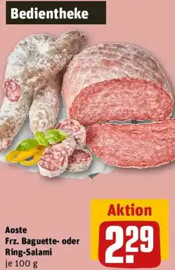REWE Aoste Frz. Baguette- oder Ring-Salami Angebot