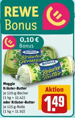 REWE Meggle Kräuter-Butter oder Kräuter-Butter Angebot