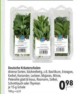 CITTI Markt Deutsche Kräuterschalen Angebot