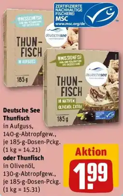 REWE Deutsche See Thunfisch oder Thunfisch Angebot