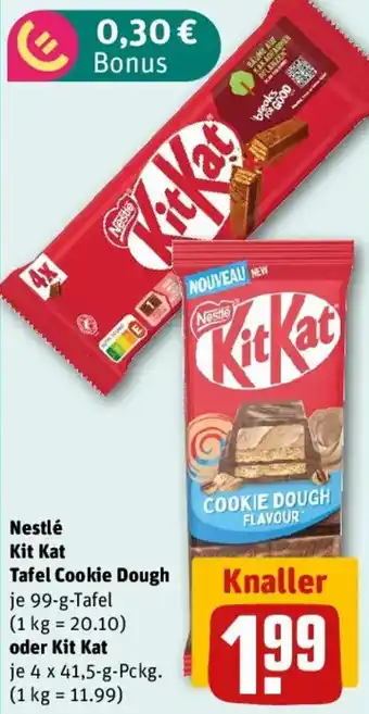 REWE Nestlé Kit Kat Tafel Cookie Dough oder Kit Kat Angebot