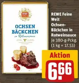 REWE REWE Feine Welt Ochsen Bäckchen in Rotweinsauce Angebot