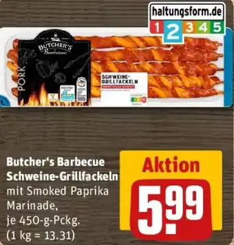 REWE Butcher's Barbecue Schweine-Grillfackeln Angebot