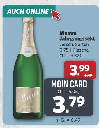 Combi Mumm jahrgangssekt Angebot