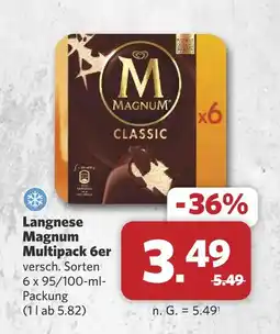 Combi Langnese magnum multipack 6er Angebot