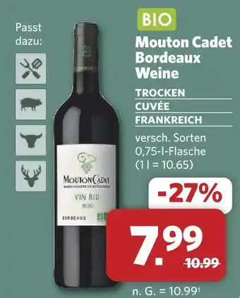 Combi Mouton cadet bordeaux weine Angebot
