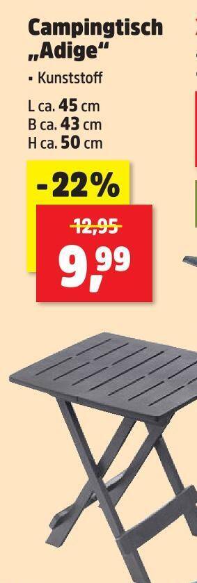 Campingtisch 'adige' Angebot bei Thomas Philipps