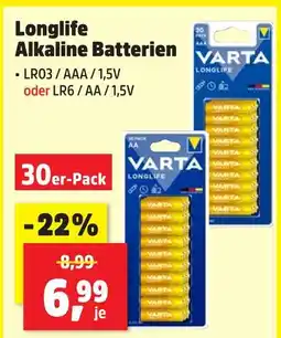 Thomas Philipps Varta longlife alkaline batterien Angebot