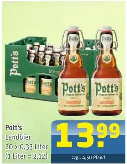 Getränke Arena Pott's landbier Angebot