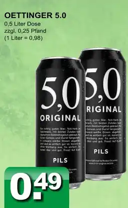 Getränkeparadies Gefromm Oettinger 5.0 original pils Angebot