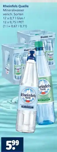 Getränkewelt Rheinfels quelle mineralwasser glas Angebot