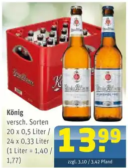 Getränke Arena König bier Angebot