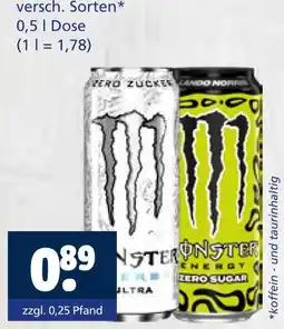 Getränkewelt Monster energy zero sugar Angebot