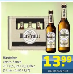 Getränke Arena Warsteiner bier Angebot
