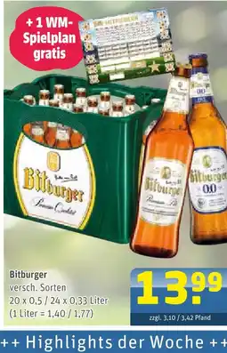 Getränke Arena Bitburger premium pils Angebot