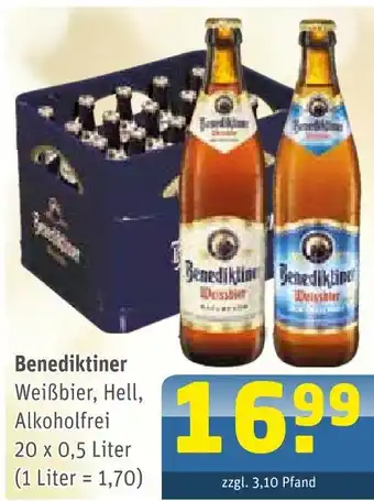 Getränke Arena Benediktiner weißbier hell alkoholfrei Angebot