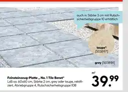 Hellweg Feinsteinzeug-platte no. 1 tile benet Angebot
