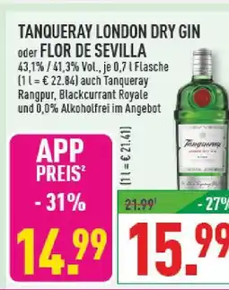 Marktkauf Tanqueray london dry gin Angebot