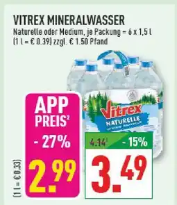 Marktkauf Vitrex mineralwasser naturelle Angebot